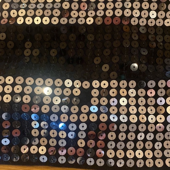 Maurice’s Black and Silver Sequin Strapless Tube Top Vintage 2000s L - Picture 6 of 6